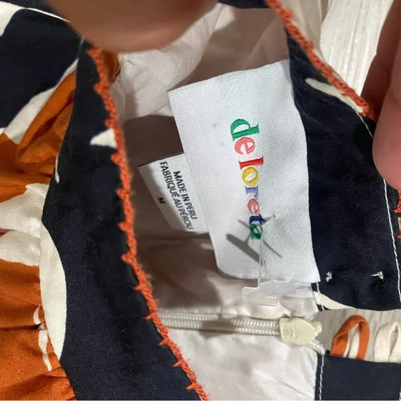 De Loreta‎ Leonor Long Sleeve Mini Dress Abstract Print Medium - Picture 4 of 6